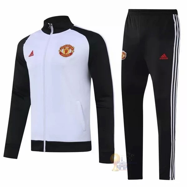 Calcio Maglie Giacca Manchester United 2020 2021 Bianco Nero