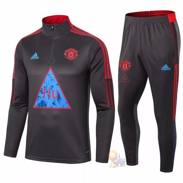 Calcio Maglie Giacca Manchester United 2020 2021 Nero Blu
