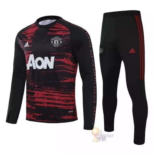 Calcio Maglie Giacca Manchester United 2020 2021 Nero Rosso Navy