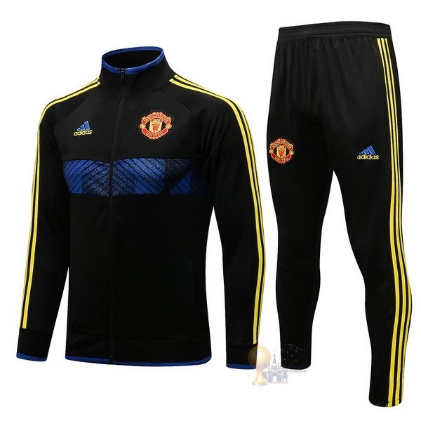 Calcio Maglie Giacca Manchester United 2021 2022 Nero I Giallo
