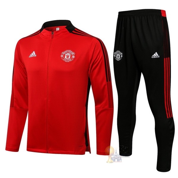 Calcio Maglie Giacca Manchester United 2021 2022 Rosso II Nero