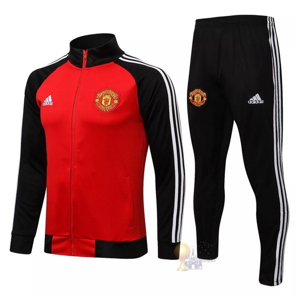 Calcio Maglie Giacca Manchester United 2021 2022 Rosso I Nero