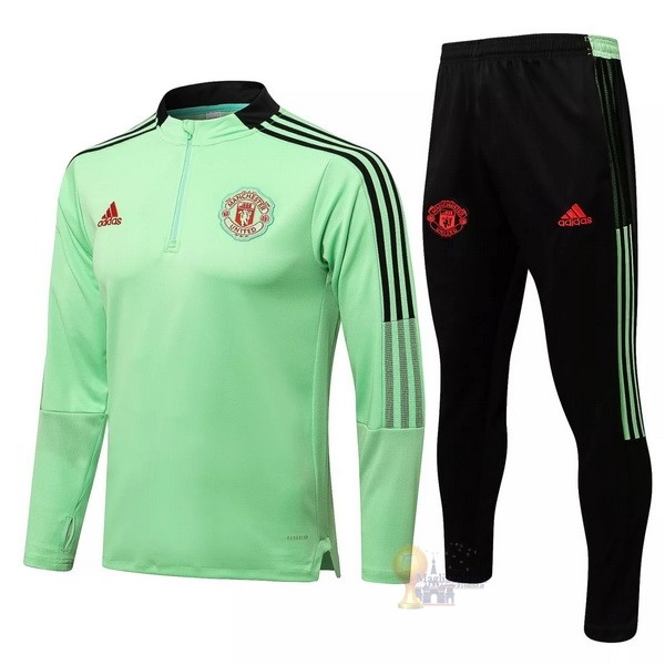 Calcio Maglie Giacca Manchester United 2021 2022 Verde Nero