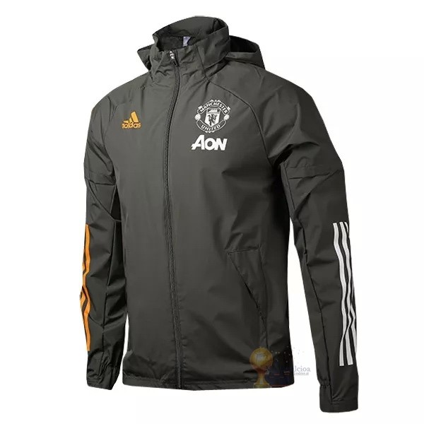 Calcio Maglie Giacca a vento Manchester United 2020 2021 Nero