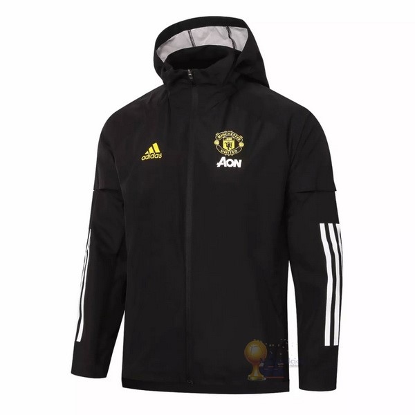 Calcio Maglie Giacca a vento Manchester United 2020 2021 Nero Giallo
