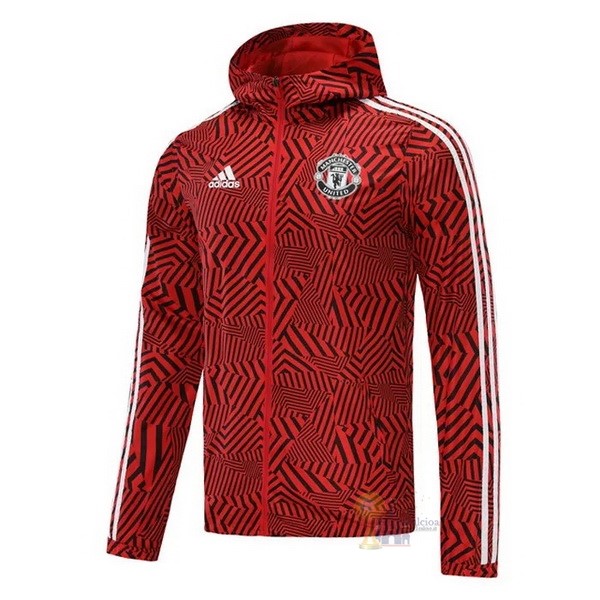 Calcio Maglie Giacca a vento Manchester United 2020 2021 Rosso Bianco
