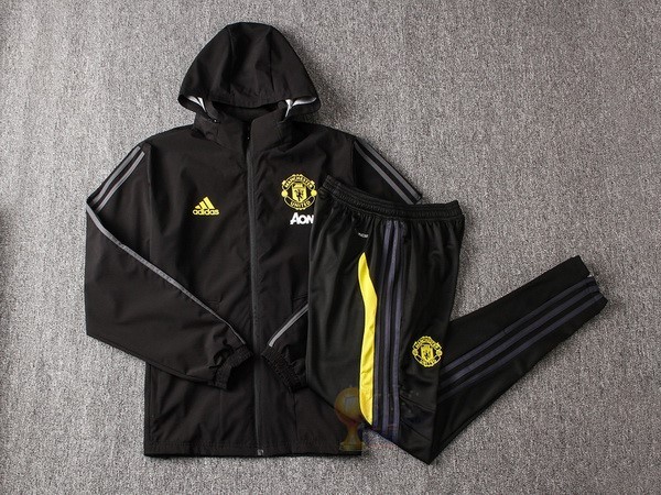 Calcio Maglie Set Completo Giacca a vento Manchester United 2019 2020 Nero