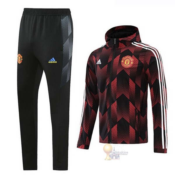 Calcio Maglie Set Completo Giacca a vento Manchester United 2021 2022 Rosso