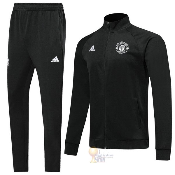 Calcio Maglie Tuta Presentazione Manchester United 2019 2020 Nero Bianco
