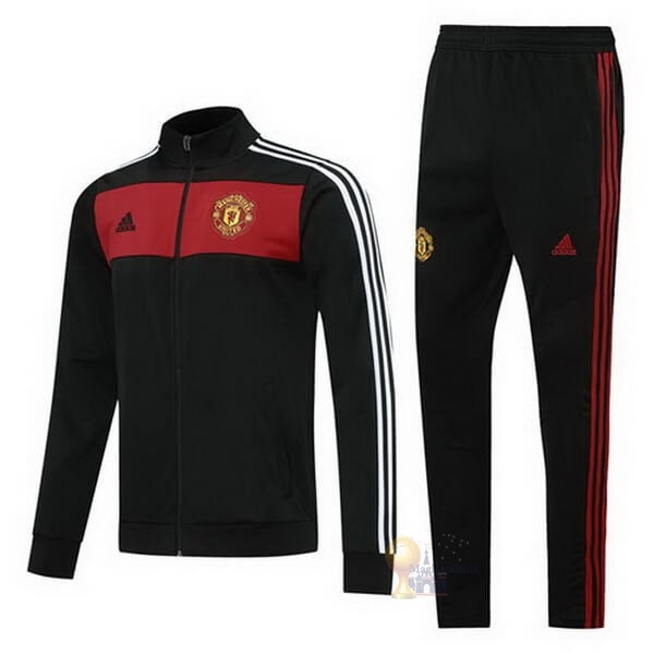 Calcio Maglie Tuta Presentazione Manchester United 2020 2021 Nero Rosso