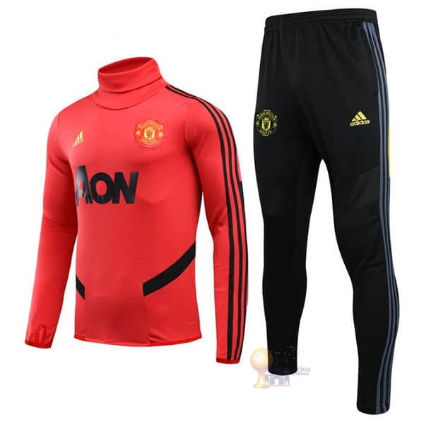 Calcio Maglie Tuta Presentazione Manchester United 2020 2021 Rosso Giallo Nero