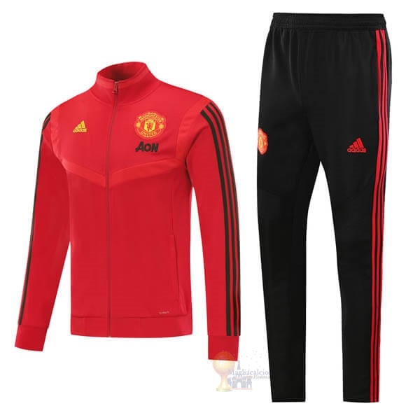 Calcio Maglie Tuta Presentazione Manchester United 2020 2021 Rosso Nero