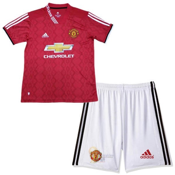 Calcio Maglie Home Conjunto De Bambino Manchester United 2019 2020 Rosso Bianco