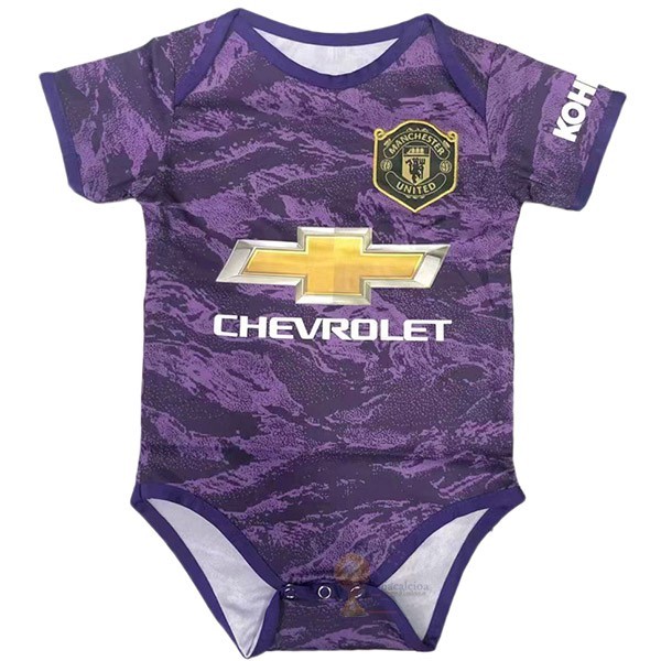 Calcio Maglie Home Portiere Tutine Bambino Manchester United 2019 2020 Purpureo