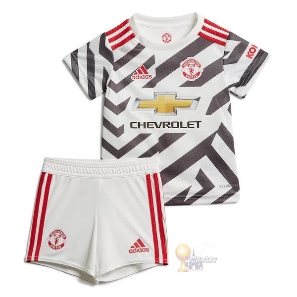 Calcio Maglie Terza Conjunto De Bambino Manchester United 2020 2021 Bianco