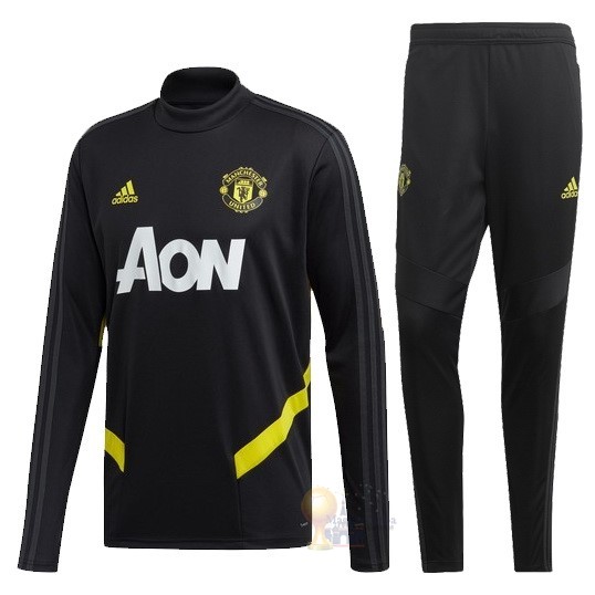 Calcio Maglie Tuta Presentazione Bambino Manchester United 2019 2020 Oro Nero