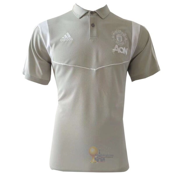 Calcio Maglie Polo Manchester United 2019 2020 Grigio
