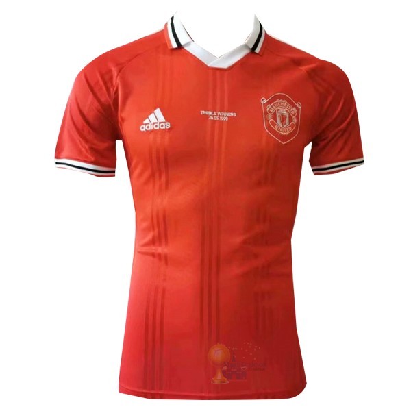 Calcio Maglie Polo Manchester United 2019 2020 Rosso Bianco