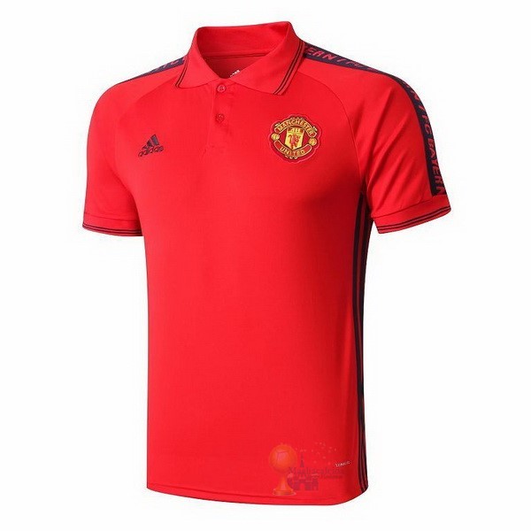 Calcio Maglie Polo Manchester United 2019 2020 Rosso Giallo