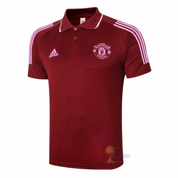 Calcio Maglie Polo Manchester United 2020 2021 Borgogna