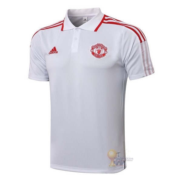Calcio Maglie Polo Manchester United 2021 2022 Bianco