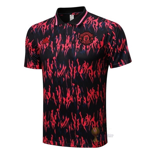 Calcio Maglie Polo Manchester United 2022 2023 Rosso Navy