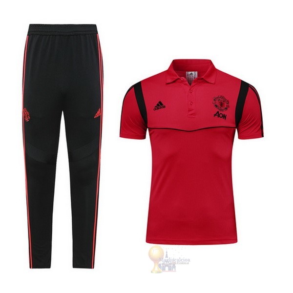 Calcio Maglie Set Completo Polo Manchester United 2019 2020 BOrogogna Nero