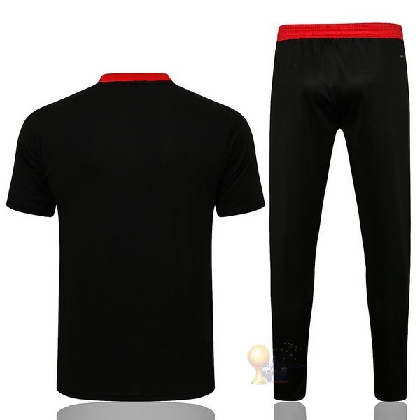 Calcio Maglie Set Completo Polo Manchester United 2021 2022 Nero I Rosso