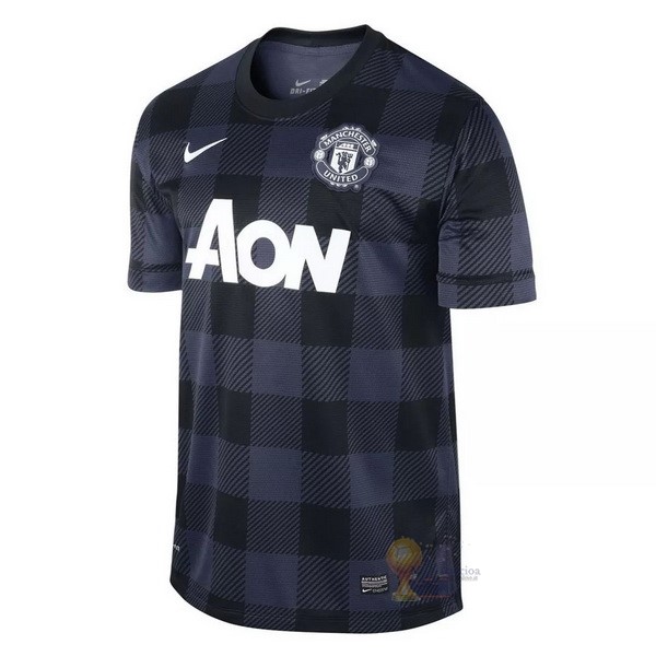 Calcio Maglie Away Maglia Manchester United Stile rétro 2013 2014 Nero