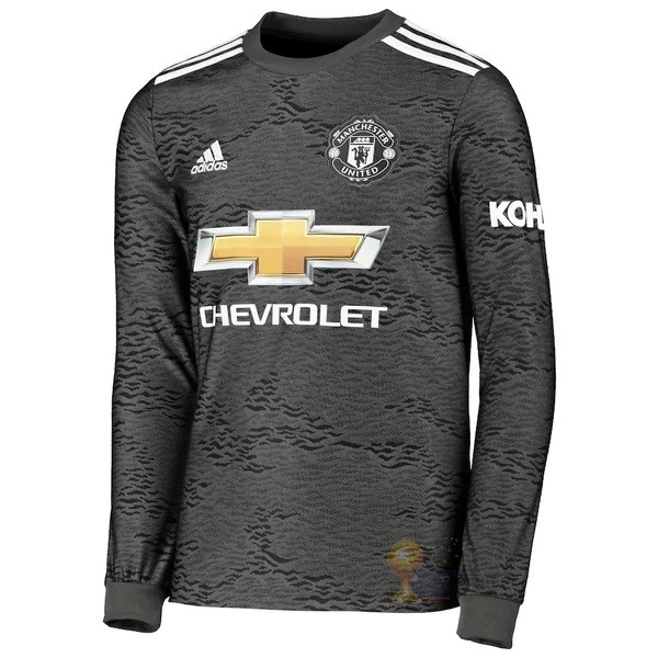 Calcio Maglie Away Manica lunga Manchester United 2020 2021 Nero
