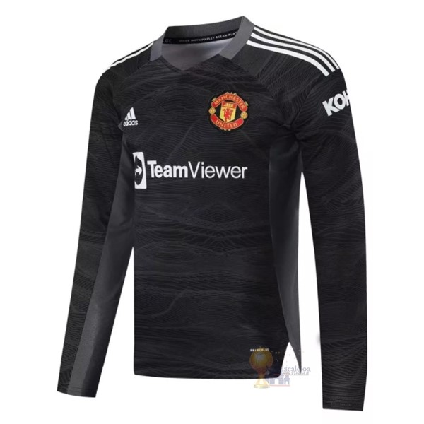 Calcio Maglie Away Manica lunga Portiere Manchester United 2021 2022 Nero