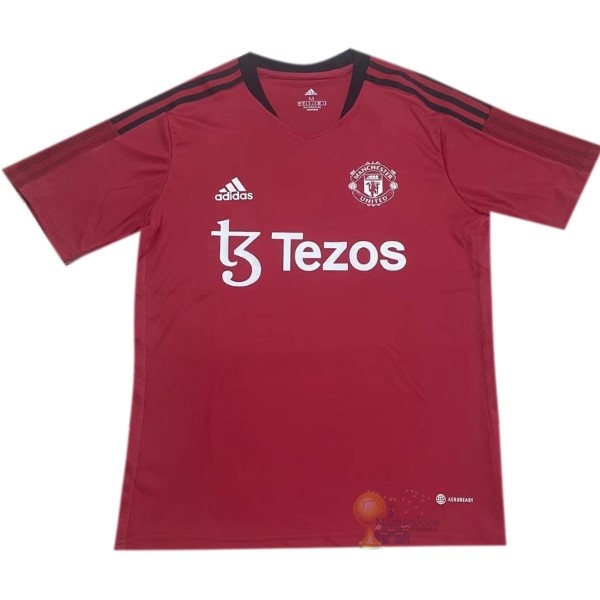 Calcio Maglie Formazione Manchester United 2022 2023 Rosso Bianco