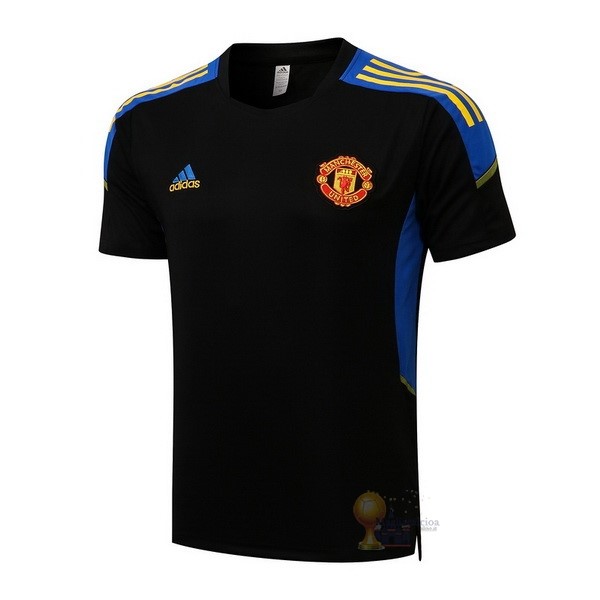 Calcio Maglie Formazione Manchester United 2022 2023 Nero Blu Giallo