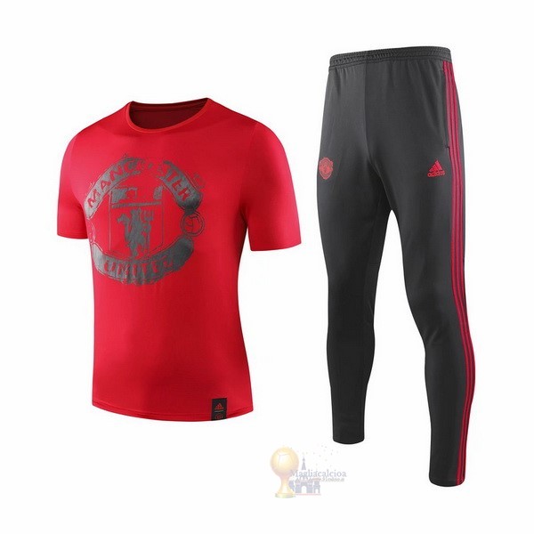 Calcio Maglie Formazione Set Completo Manchester United 2019 2020 Rosso