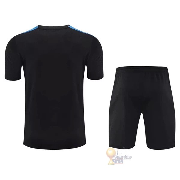 Calcio Maglie Formazione Set Completo Manchester United 2021 2022 Nero Grigio