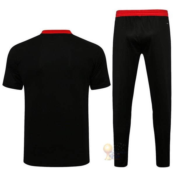 Calcio Maglie Formazione Set Completo Manchester United 2021 2022 Nero Rosso