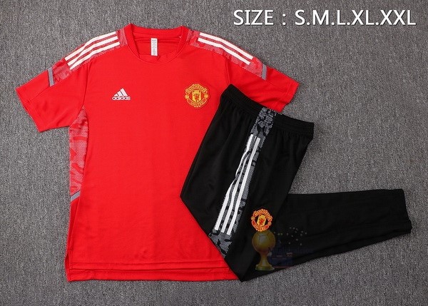 Calcio Maglie Formazione Set Completo Manchester United 2021 2022 Rosso