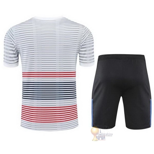 Calcio Maglie Formazione Set Completo Manchester United 2022 2023 Bianco Nero