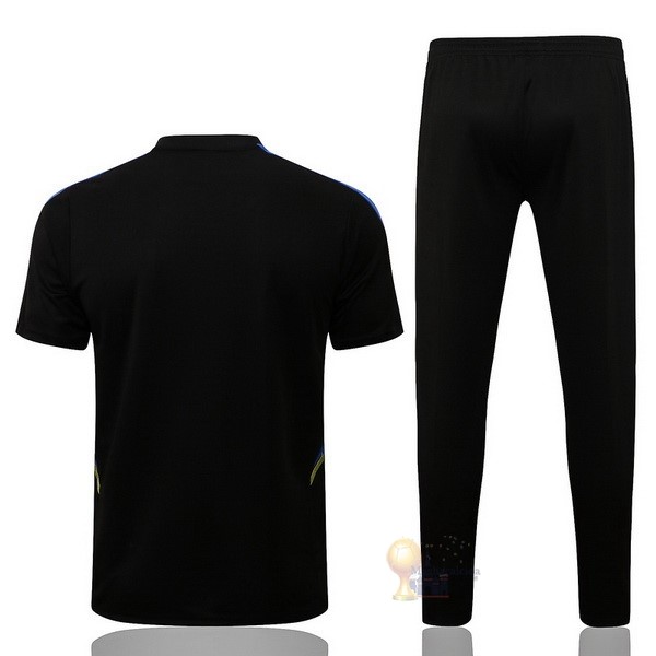 Calcio Maglie Formazione Set Completo Manchester United 2022 2023 Nero Blu Giallo