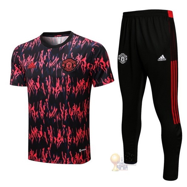 Calcio Maglie Formazione Set Completo Manchester United 2022 2023 Rosso Nero