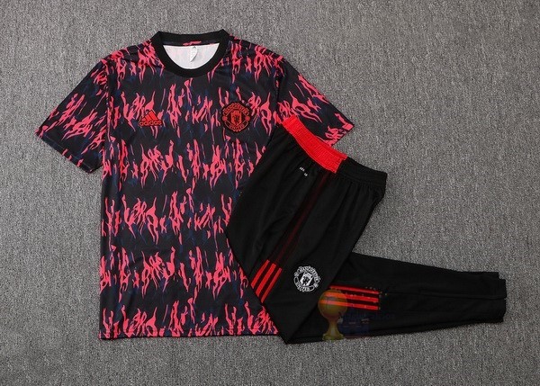 Calcio Maglie Formazione Set Completo Manchester United 2022 2023 Rosso Nero