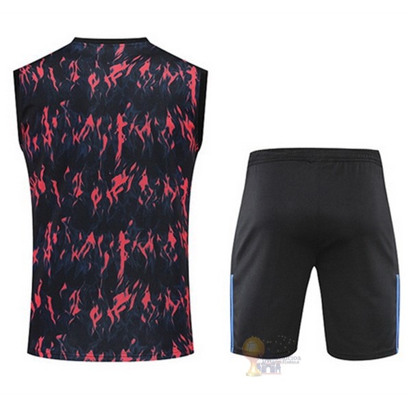 Calcio Maglie Formazione Sin Mangas Set Completo Manchester United 2022 2023 Rosso I Nero