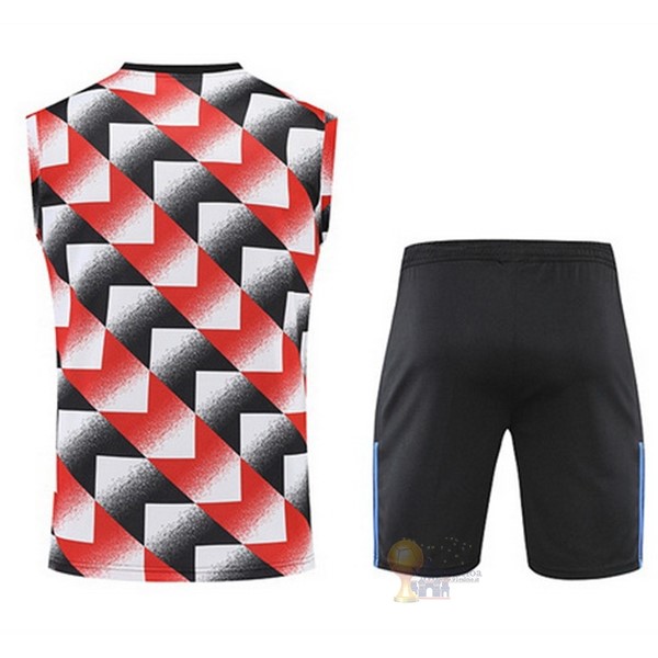 Calcio Maglie Formazione Sin Mangas Set Completo Manchester United 2022 2023 Rosso Nero