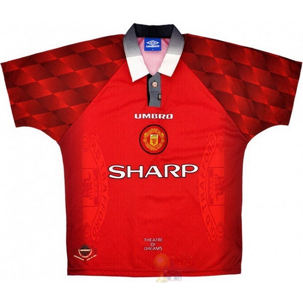 Calcio Maglie Home Maglia Manchester United Retro 1996 1997 Rosso
