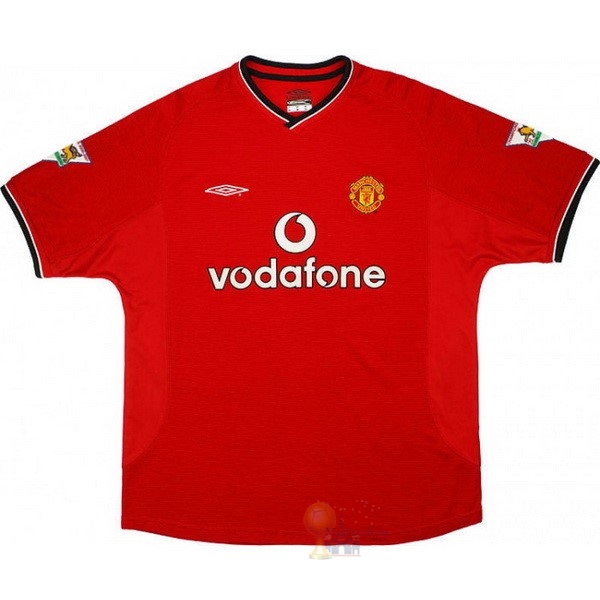 Calcio Maglie Home Maglia Manchester United Retro 2000 2002 Rosso