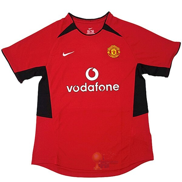 Calcio Maglie Home Maglia Manchester United Retro 2002 03 Rosso