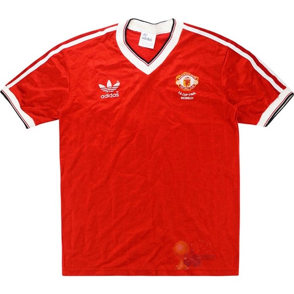 Calcio Maglie Home Maglia Manchester United Stile rétro 1983 Rosso