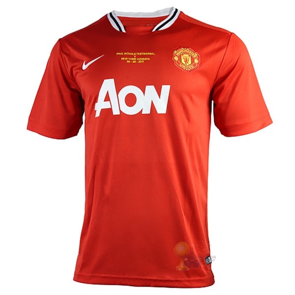 Calcio Maglie Home Maglia Manchester United Stile rétro 2011 2012 Rosso
