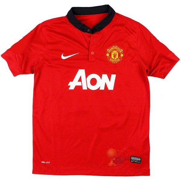 Calcio Maglie Home Maglia Manchester United Stile rétro 2013 2014 Rosso