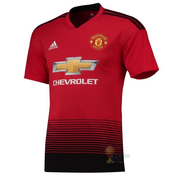 Calcio Maglie Home Maglia Manchester United Stile rétro 2018 2019 Rosso